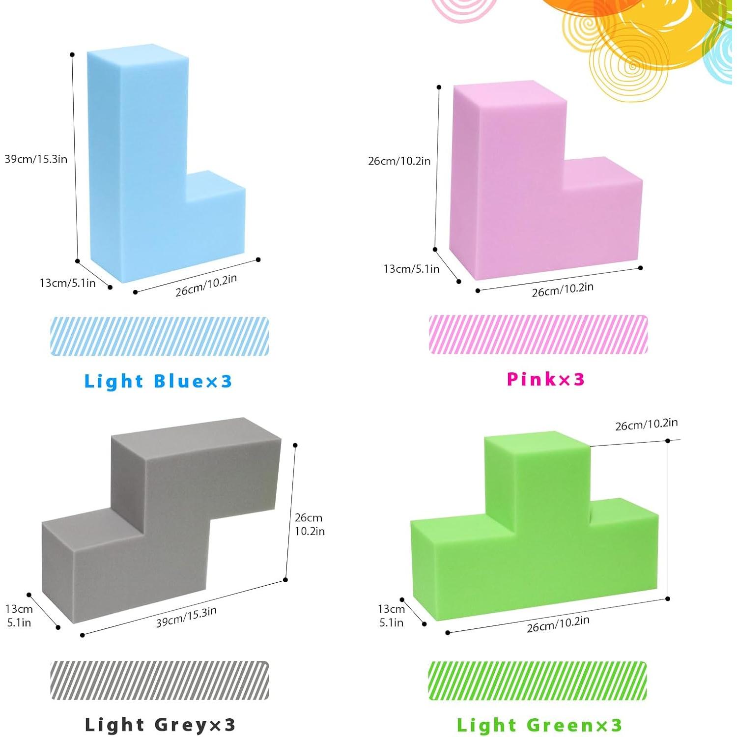 Bloques de Construcción de Espuma UHAPPYEE - 4 Piezas Geométricas