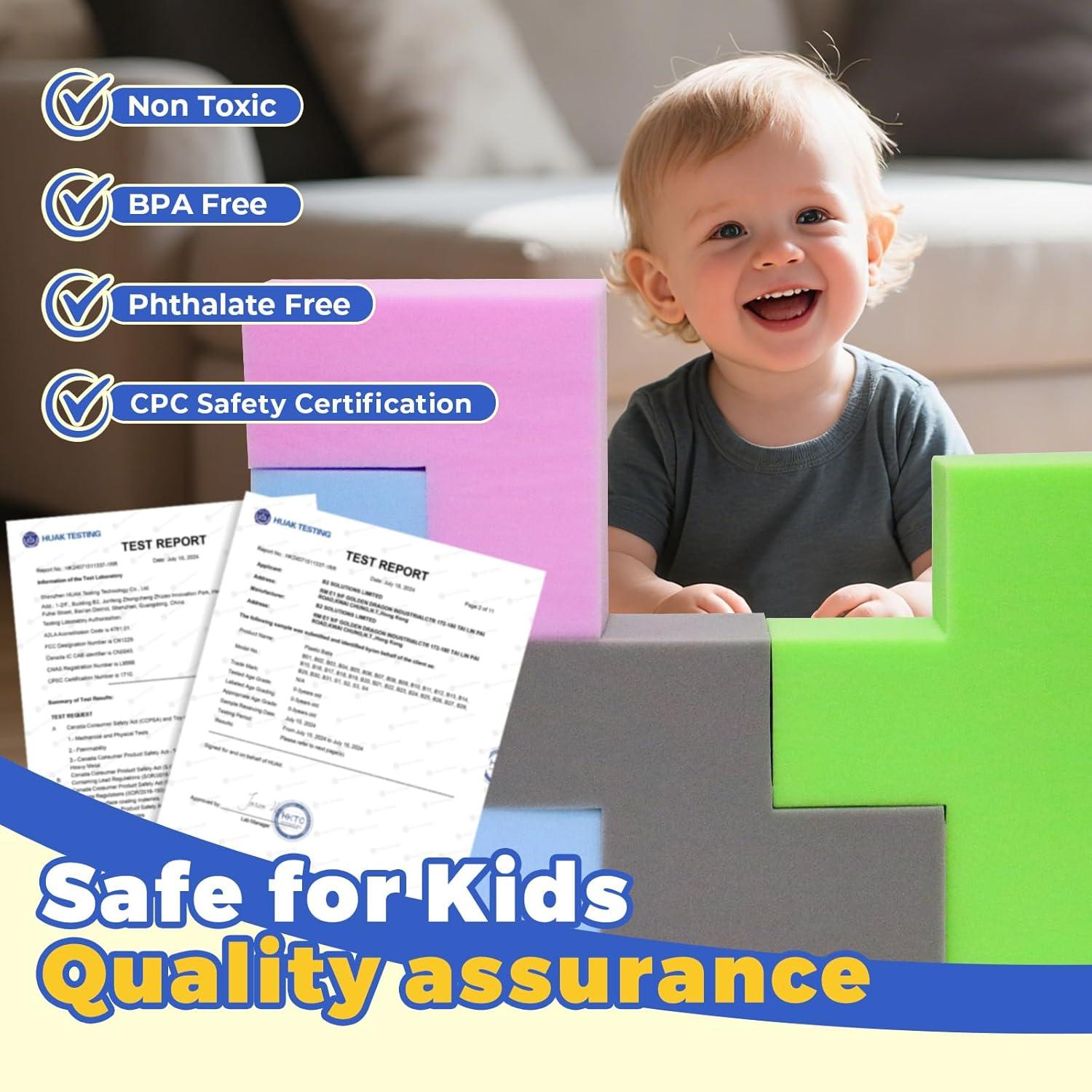 Bloques de Construcción de Espuma UHAPPYEE - 4 Piezas Geométricas