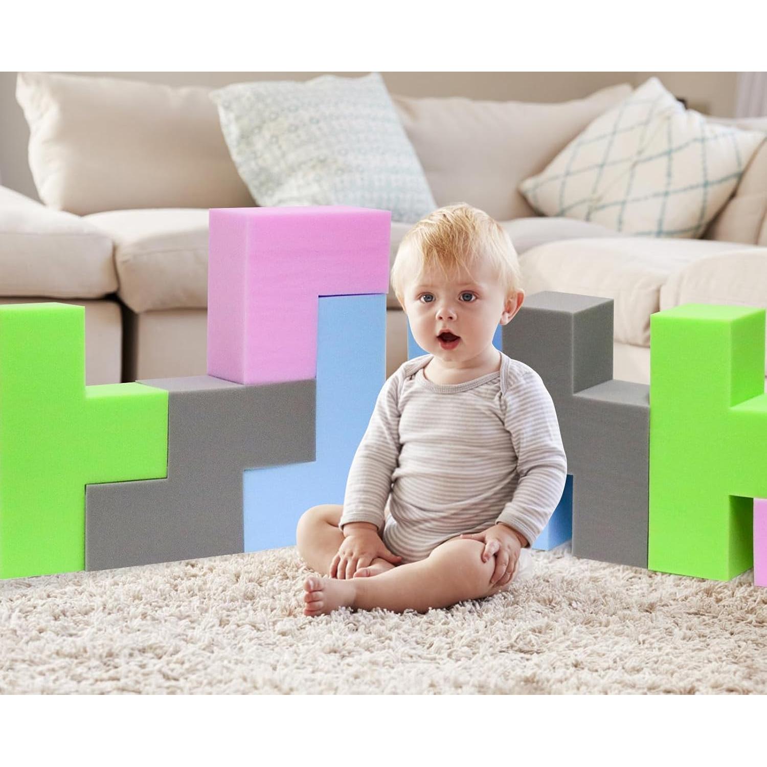 Bloques de Construcción de Espuma UHAPPYEE - 4 Piezas Geométricas