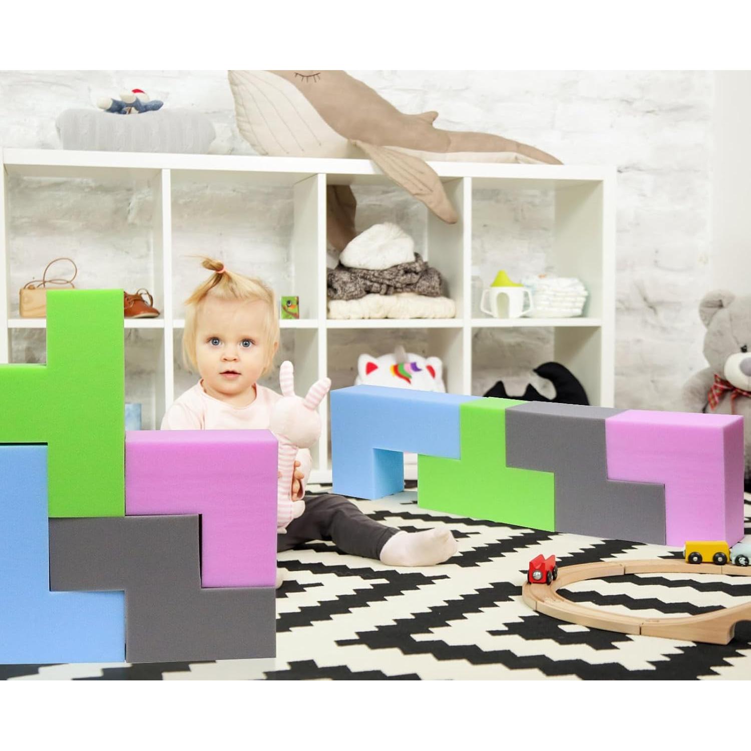 Bloques de Construcción de Espuma UHAPPYEE - 4 Piezas Geométricas