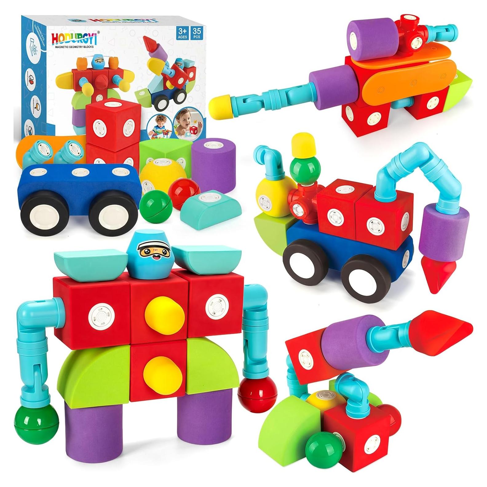 35 PCS Bloques de Espuma Magnéticos para Niños 3+ Años