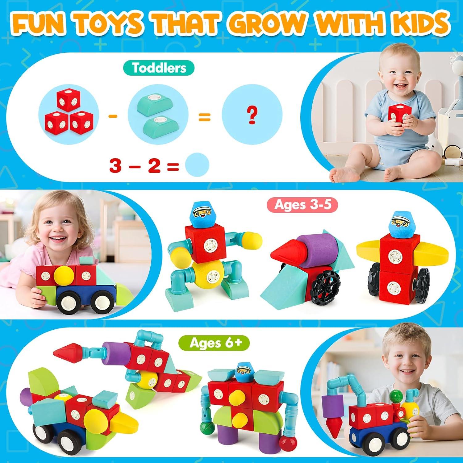 35 PCS Bloques de Espuma Magnéticos para Niños 3+ Años