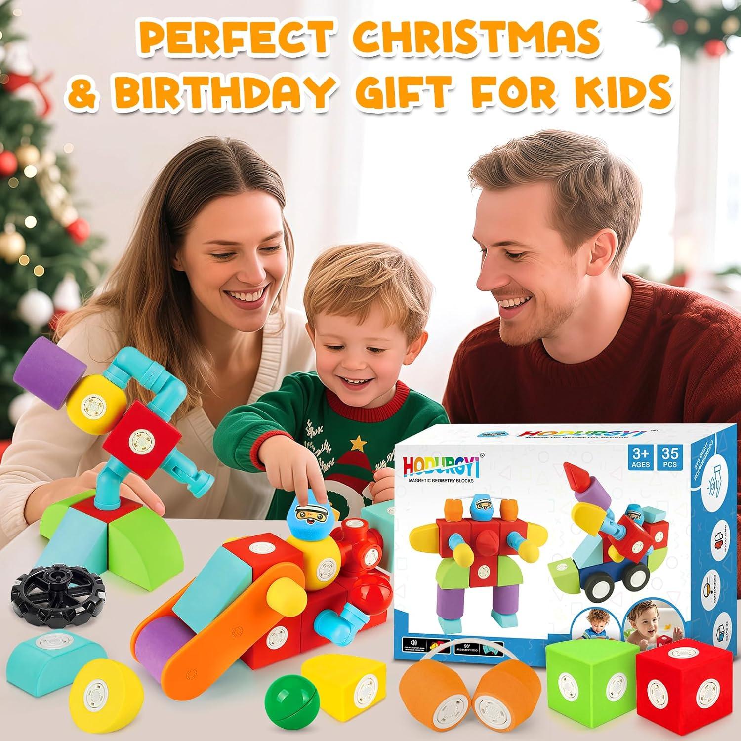 35 PCS Bloques de Espuma Magnéticos para Niños 3+ Años