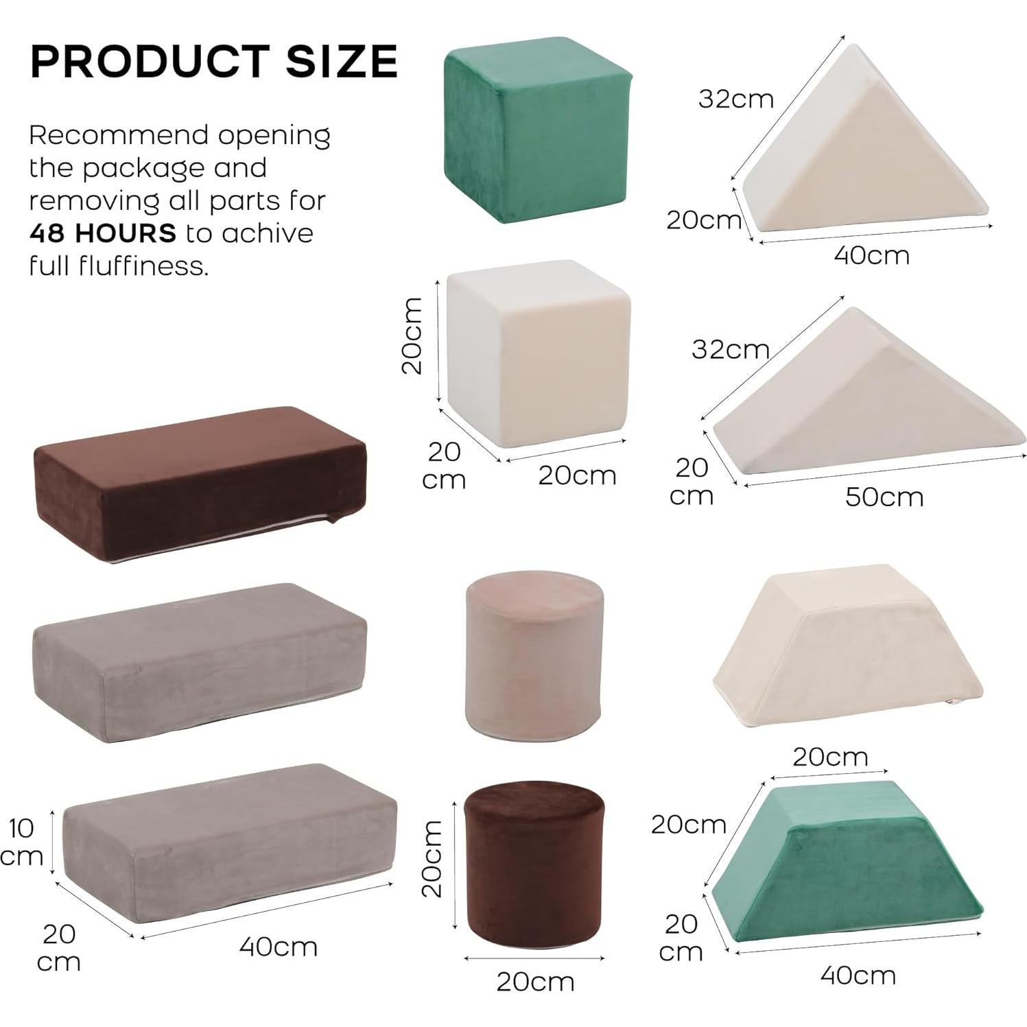 Juego de Bloques de Espuma Grande BanaSuper 11 Piezas para Niños