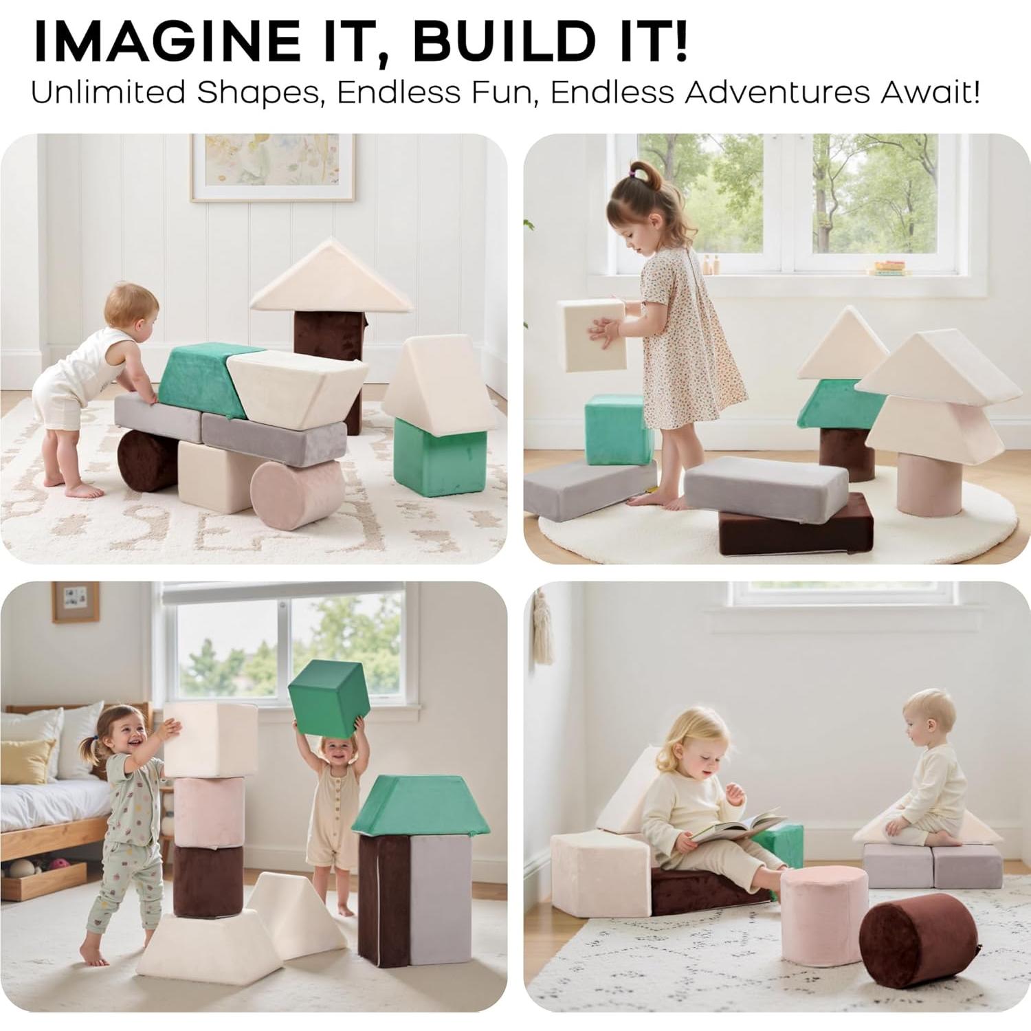 Juego de Bloques de Espuma Grande BanaSuper 11 Piezas para Niños