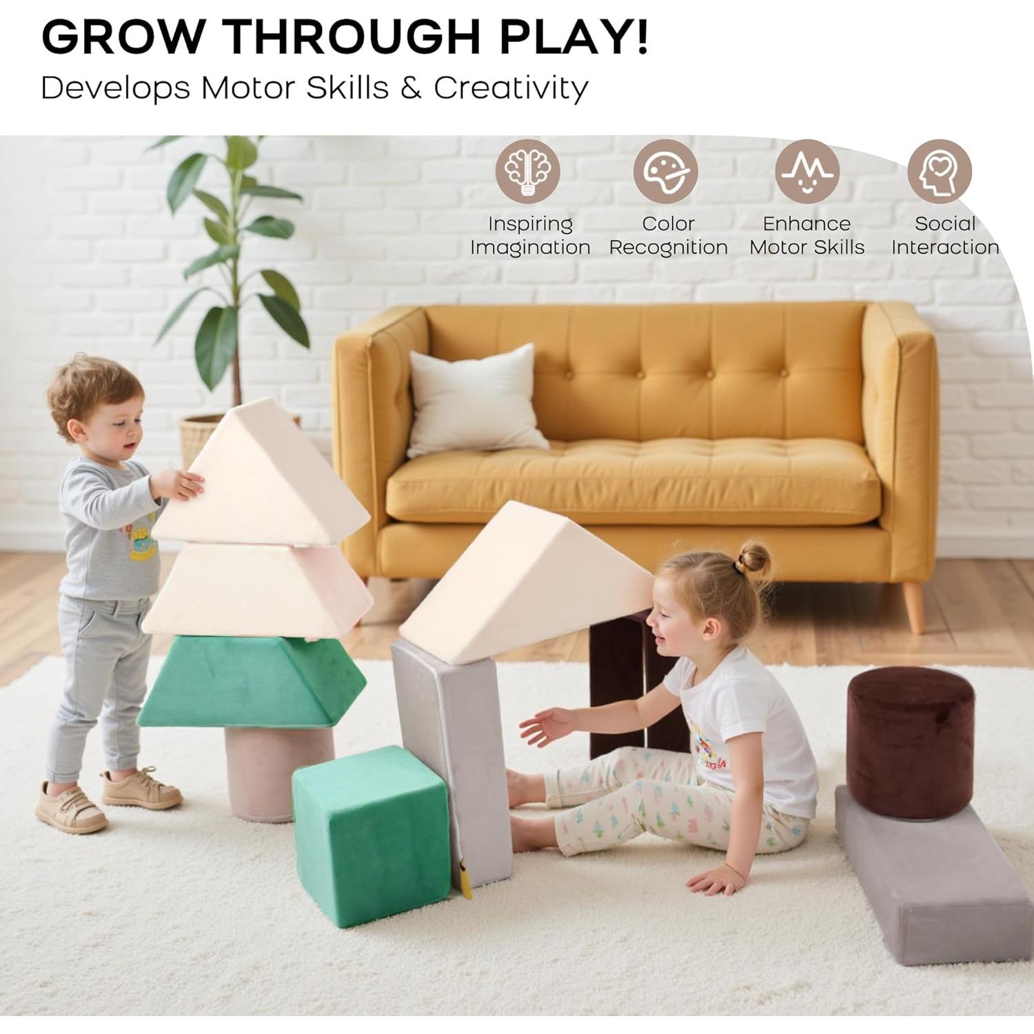 Juego de Bloques de Espuma Grande BanaSuper 11 Piezas para Niños