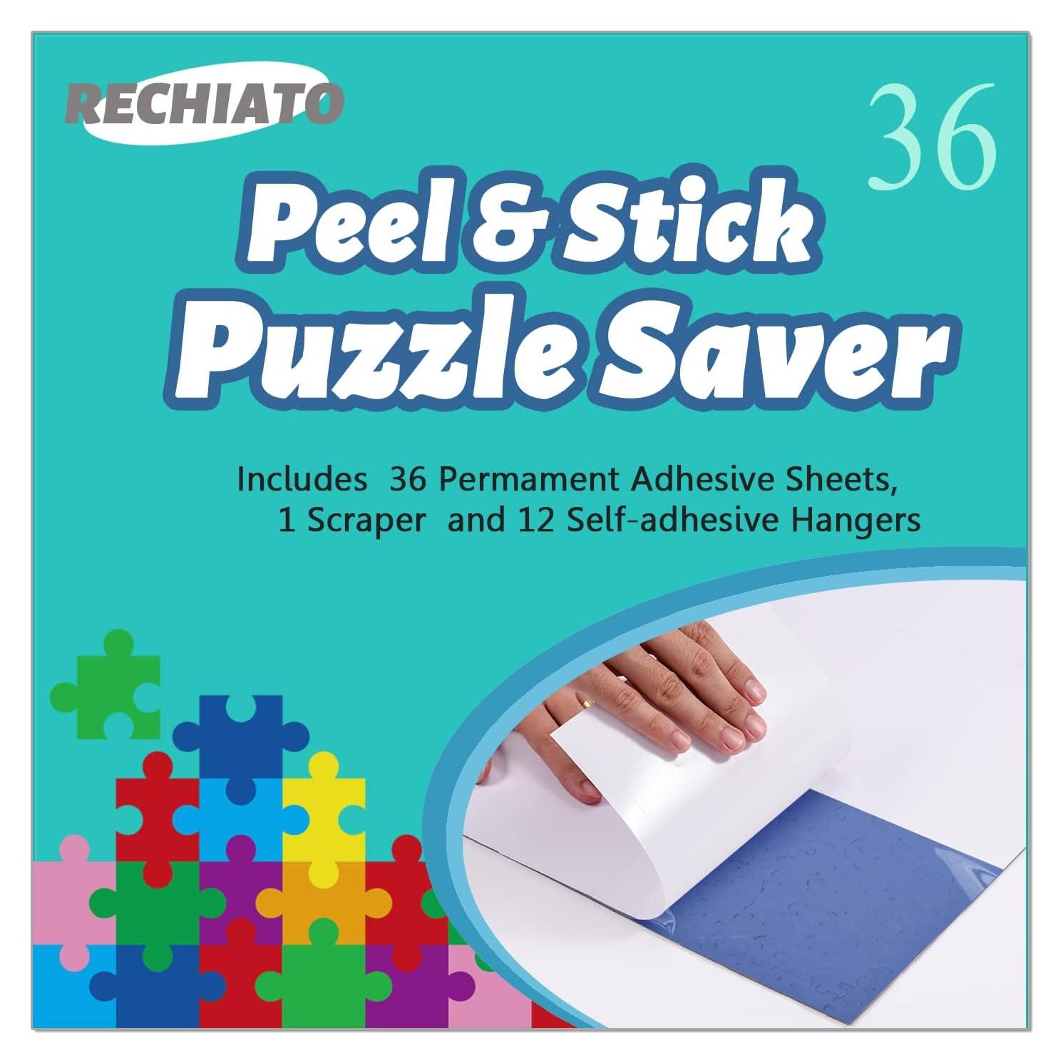 Pegamento para Rompecabezas RECHIATO 36 Hojas Autoadhesivas