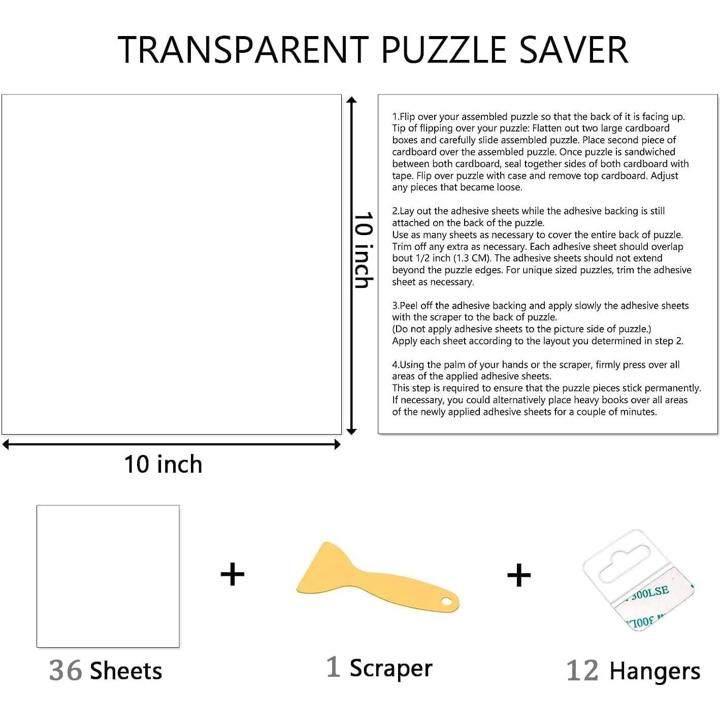 Pegamento para Rompecabezas RECHIATO 36 Hojas Autoadhesivas