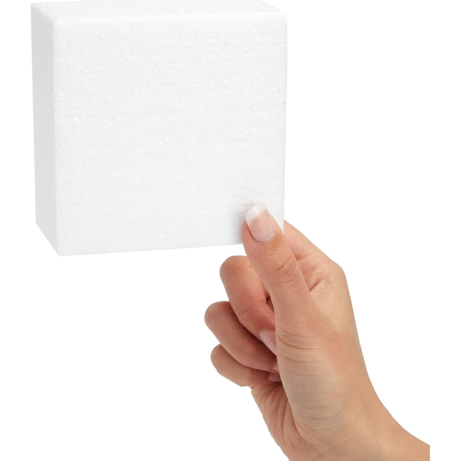 Bloques de Espuma Juvale para Manualidades y Arreglos Florales - 20 Piezas, 10.16x10.16x5.08 cm, Blanco