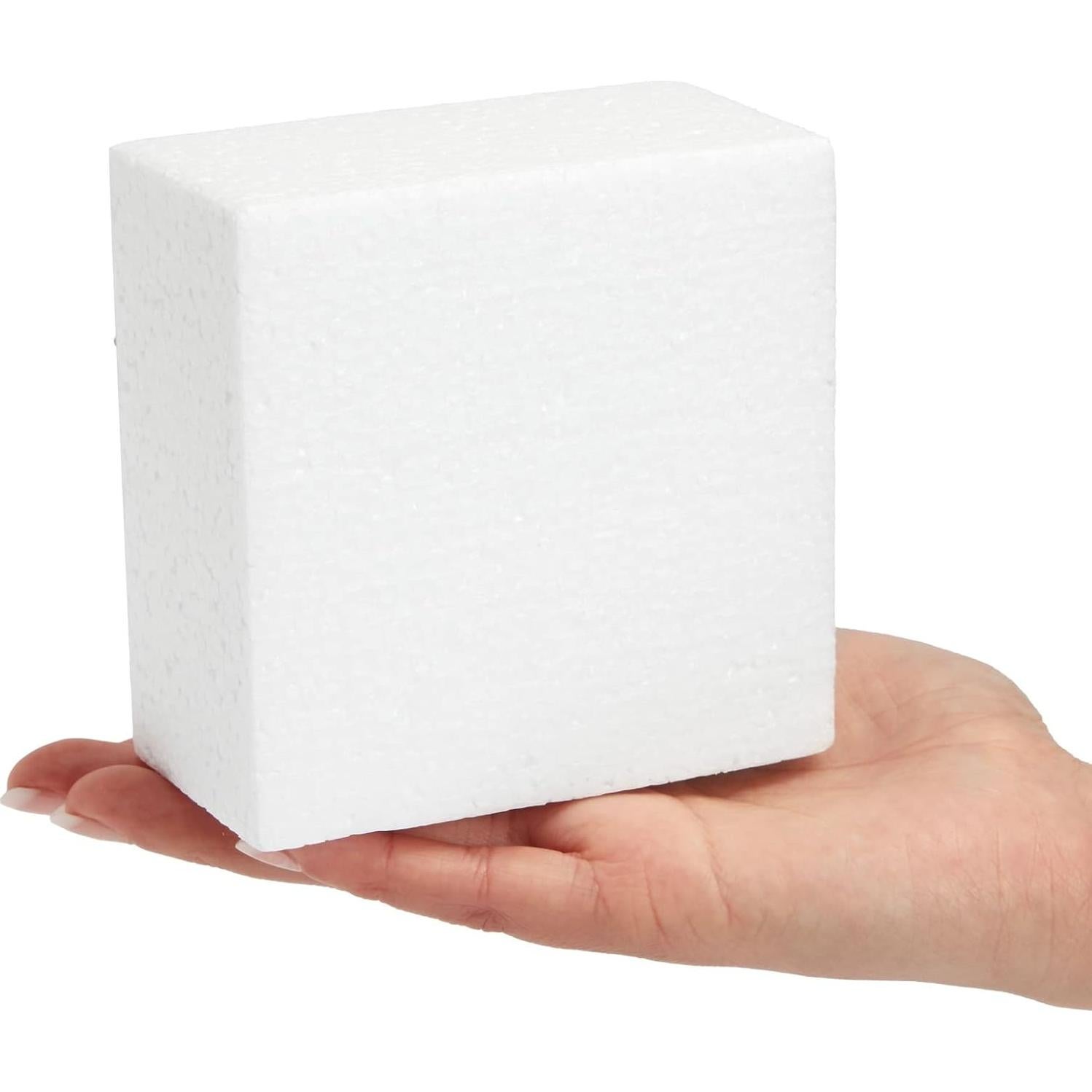 Bloques de Espuma Juvale para Manualidades y Arreglos Florales - 20 Piezas, 10.16x10.16x5.08 cm, Blanco