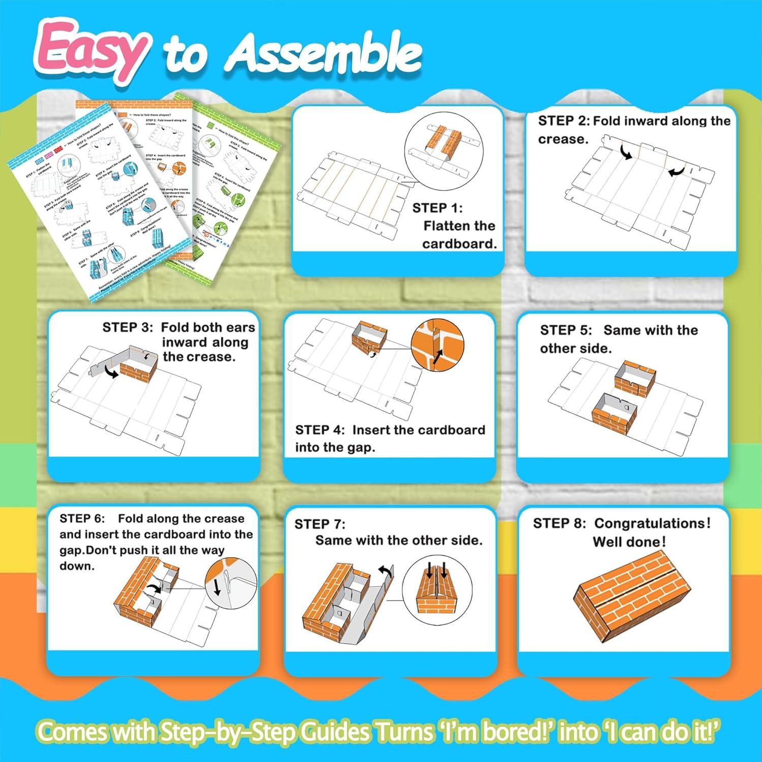 Bloques de Cartón Jumbo 48pcs - Juguete Educativo para Niños