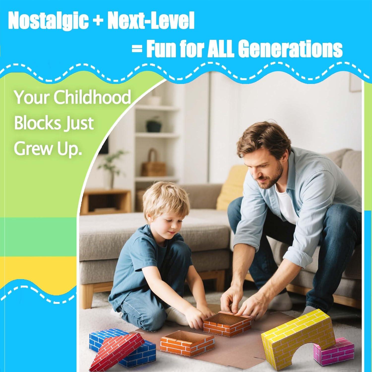 Bloques de Cartón Jumbo 48pcs - Juguete Educativo para Niños