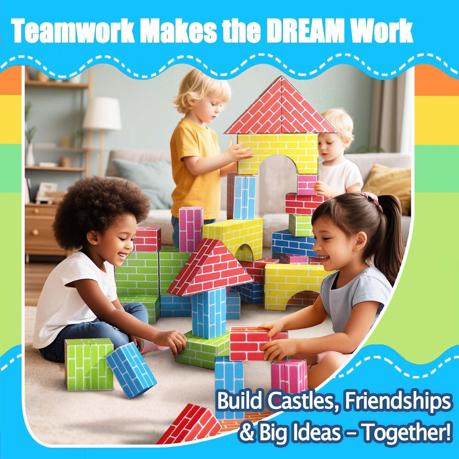 Bloques de Cartón Jumbo 48pcs - Juguete Educativo para Niños