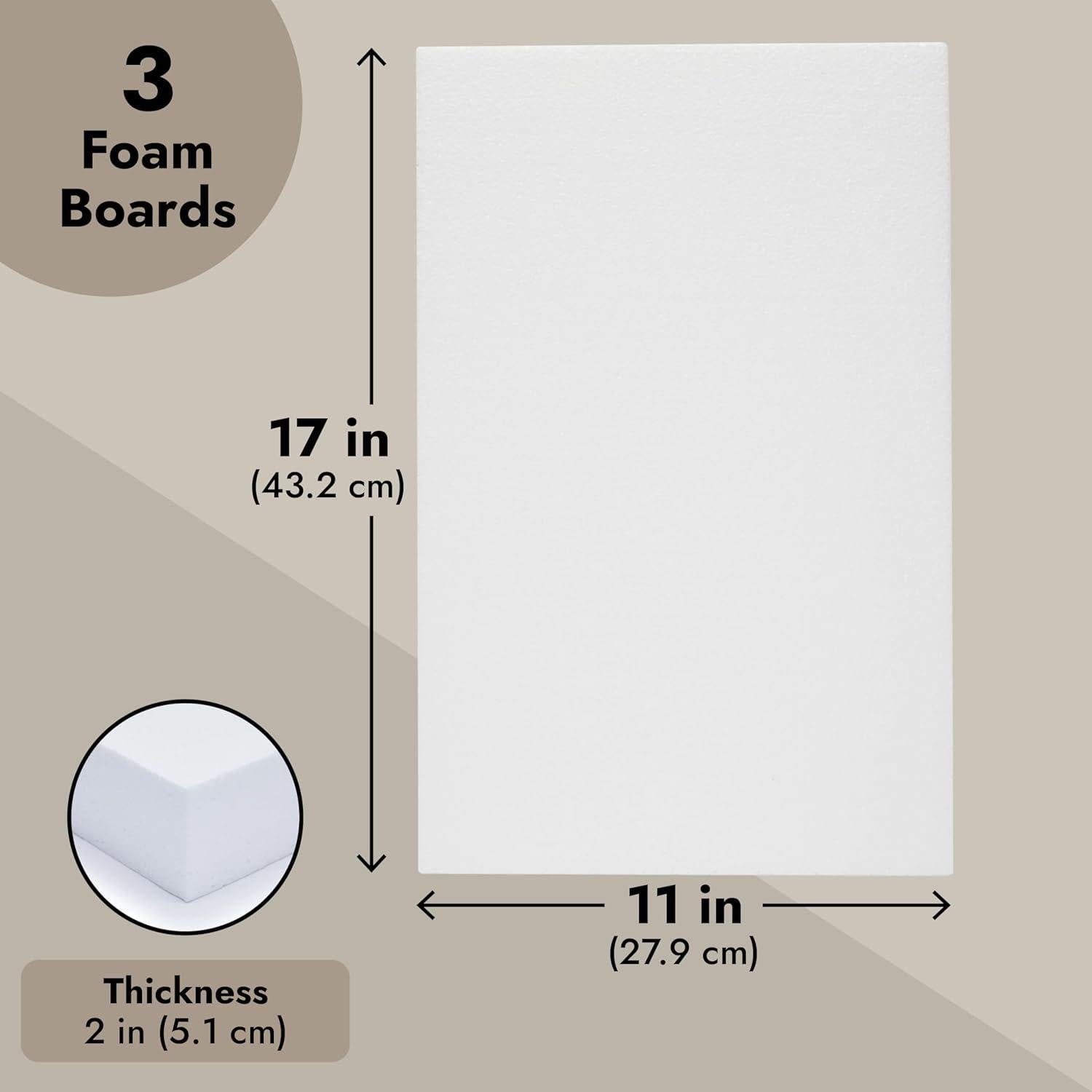 Bloques de Espuma Juvale para Manualidades - 3 Piezas 43x28x5 cm