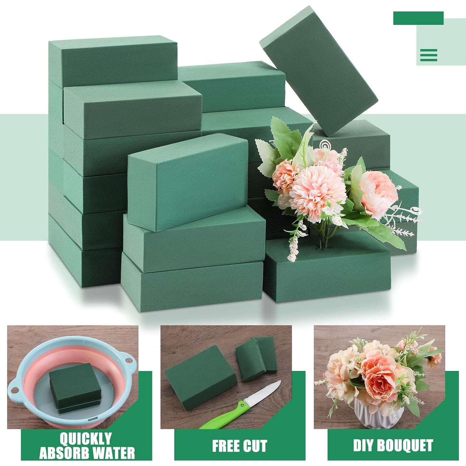 Bloques de Espuma Floral Marsui 30 Pcs Verde 8.13x13.97 cm