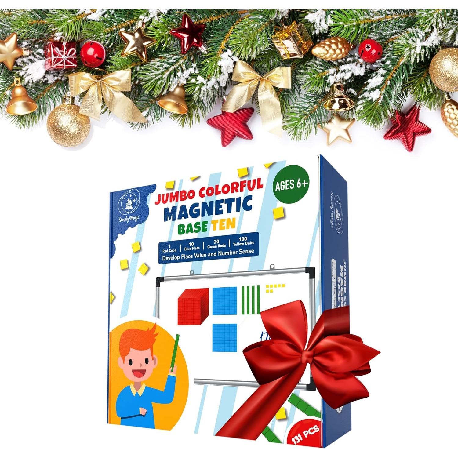 Conjunto Jumbo Bloques Magnéticos Base 10 Simply Magic 131 Piezas