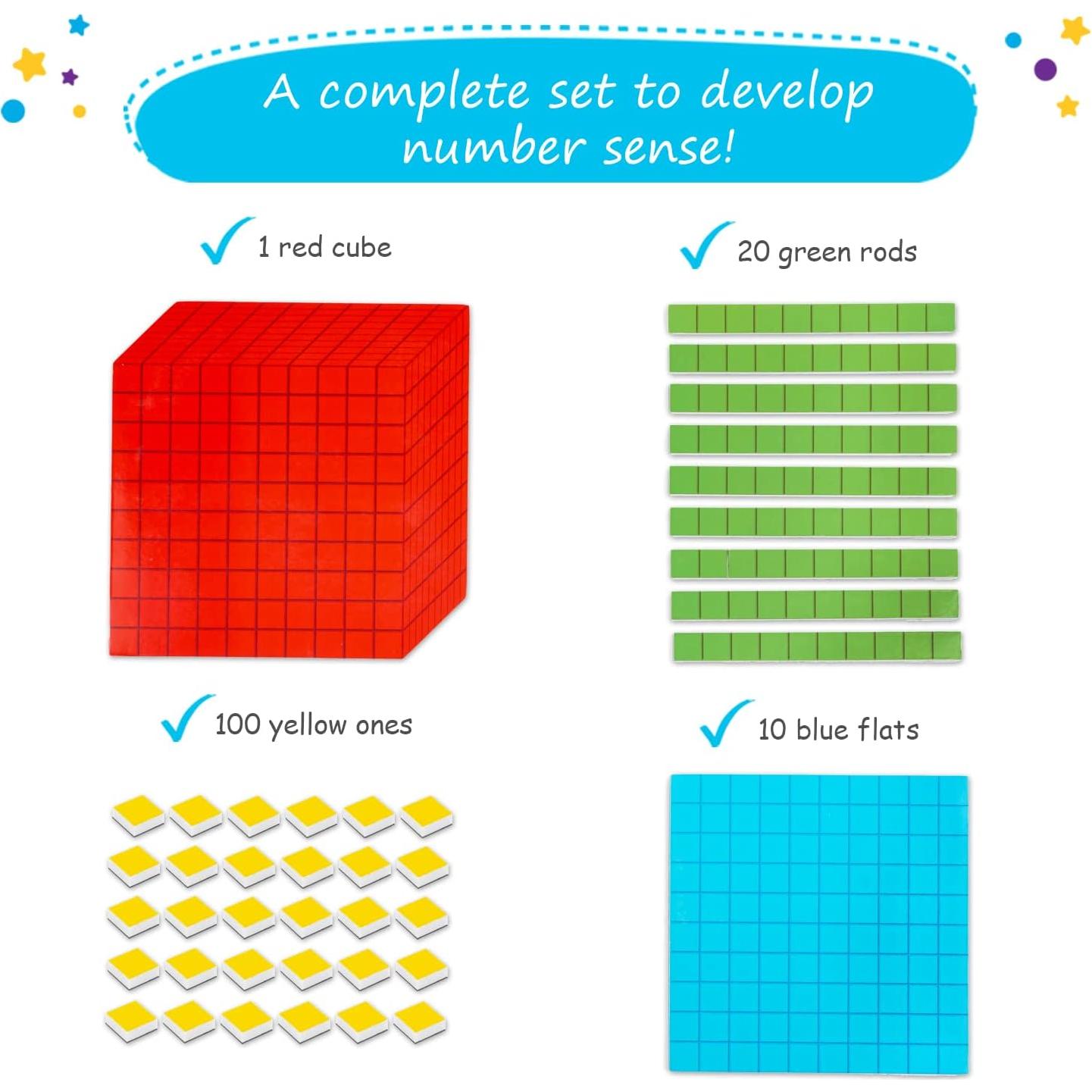 Conjunto Jumbo Bloques Magnéticos Base 10 Simply Magic 131 Piezas