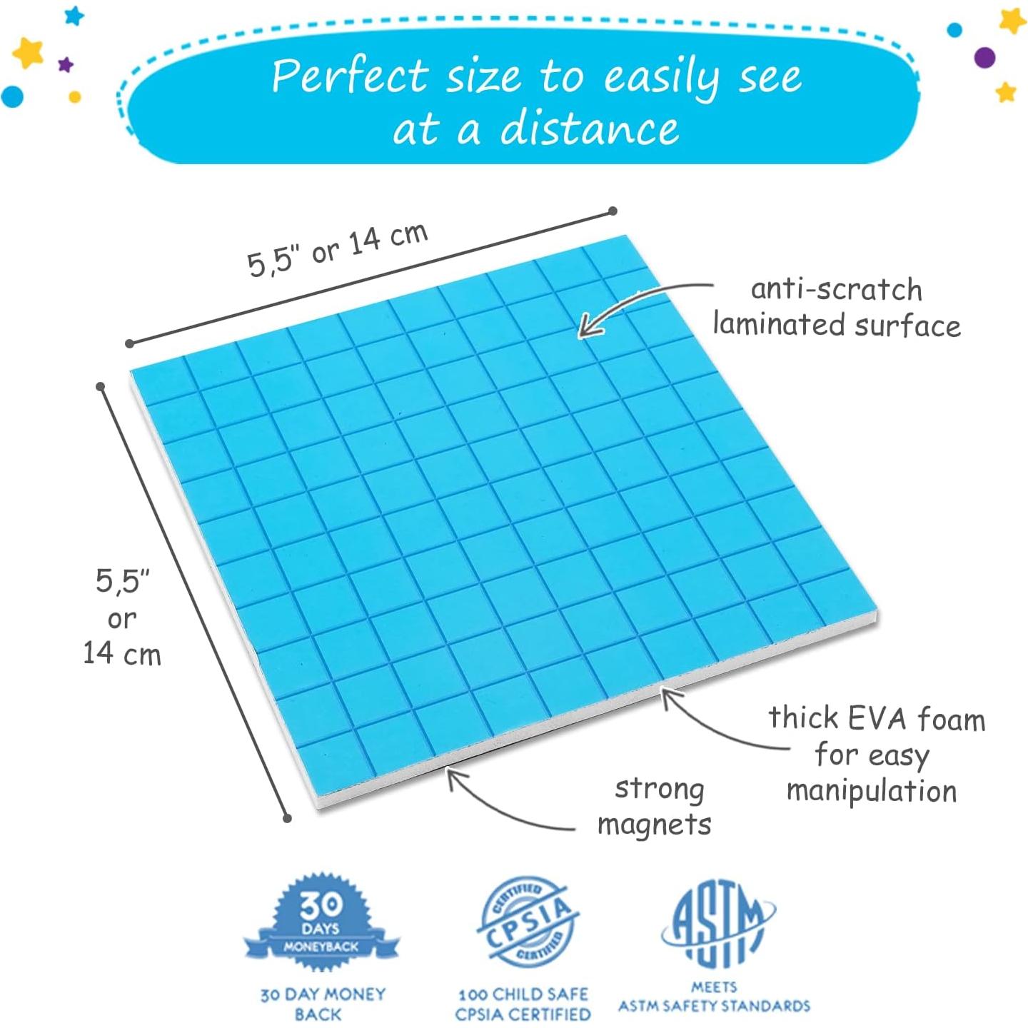 Conjunto Jumbo Bloques Magnéticos Base 10 Simply Magic 131 Piezas