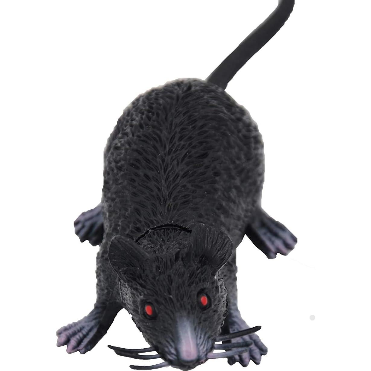 Paquete de 3 Ratas Falsas Realistas de PVC para Bromas