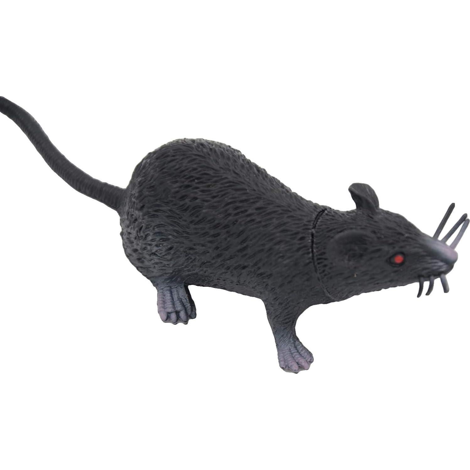 Paquete de 3 Ratas Falsas Realistas de PVC para Bromas