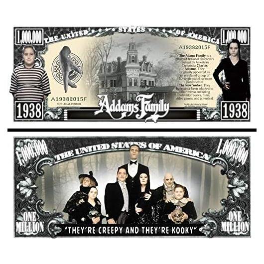 Billetes de Novela Anime Source Familia Addams 18g con Protector