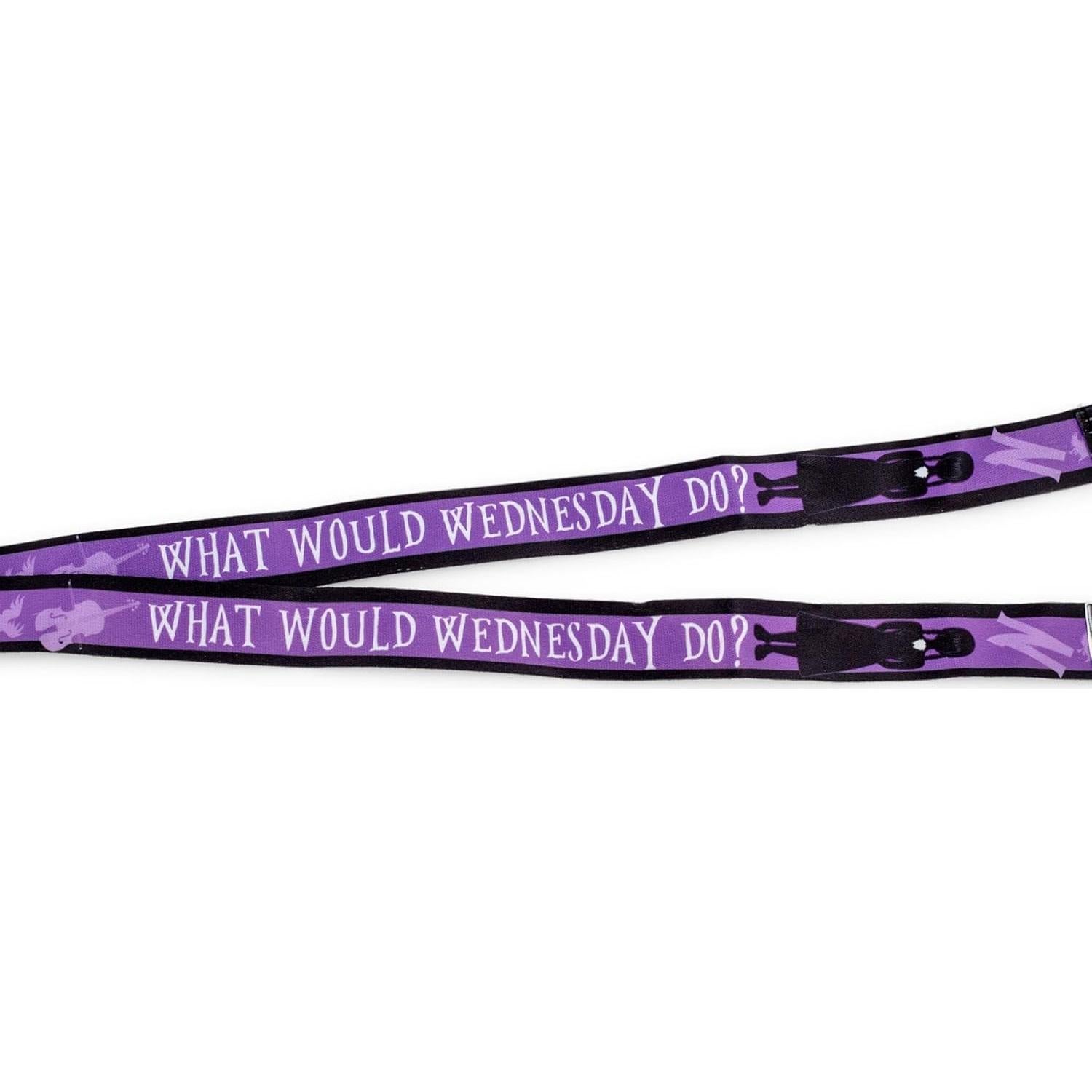 Lanyard Miércoles Addams con Portatarjetas y Charm de Thing