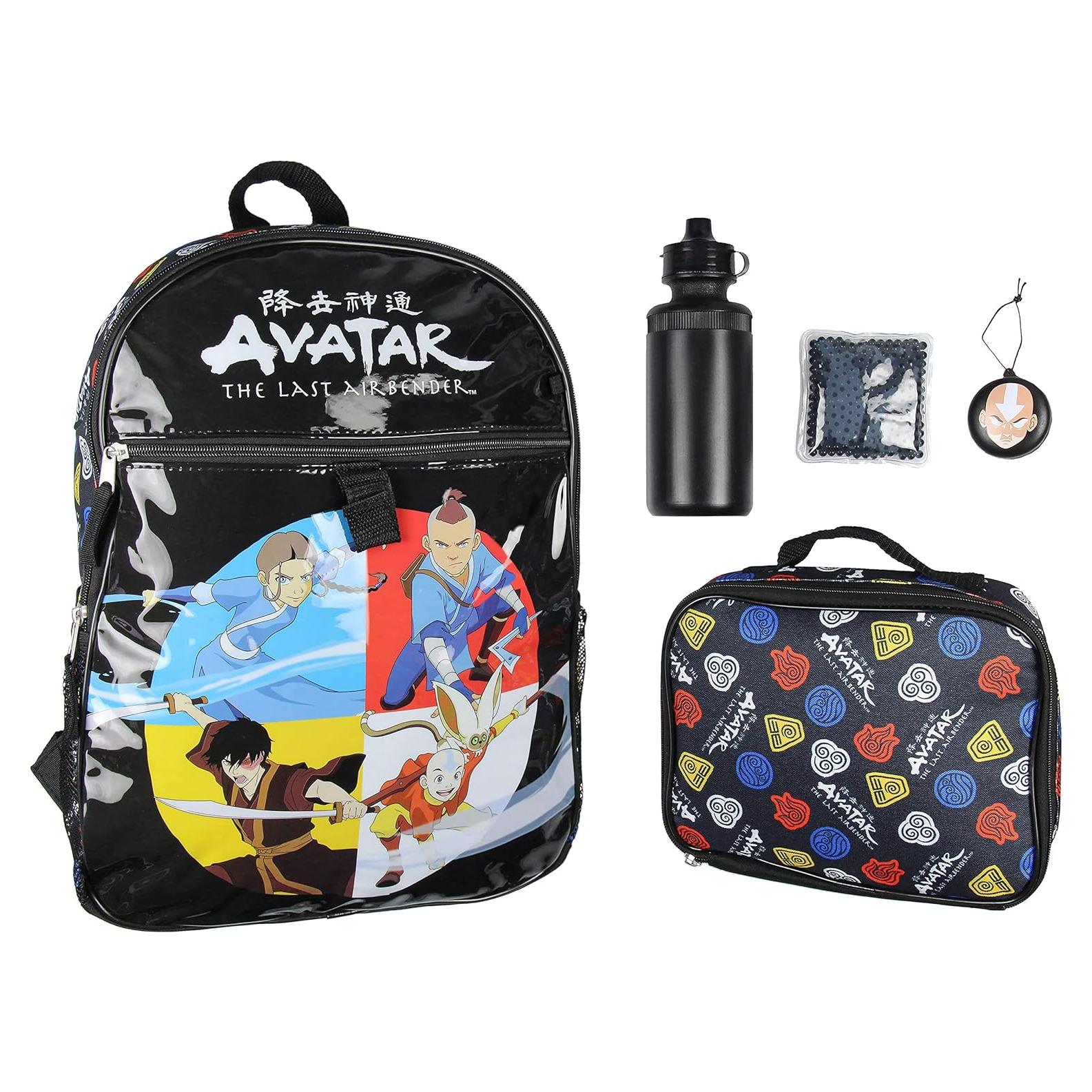 Set de Mochila Nickelodeon Avatar La Última Airbender 5 Piezas