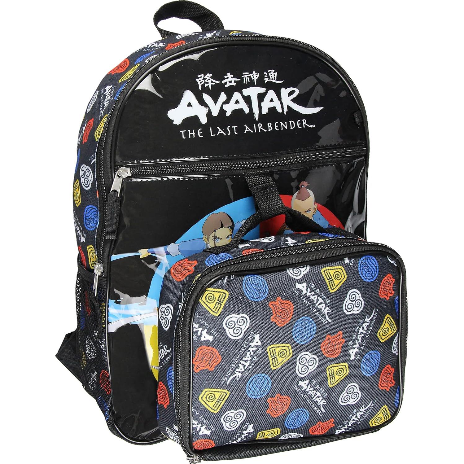 Set de Mochila Nickelodeon Avatar La Última Airbender 5 Piezas