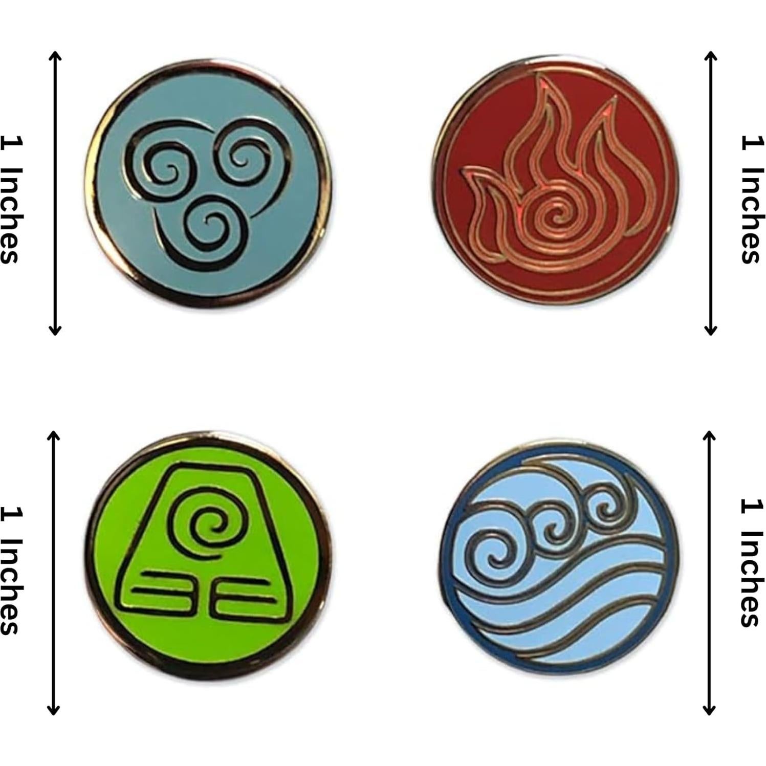 Conjunto de Pines Coleccionables Avatar - 4 Elementos 2.54cm