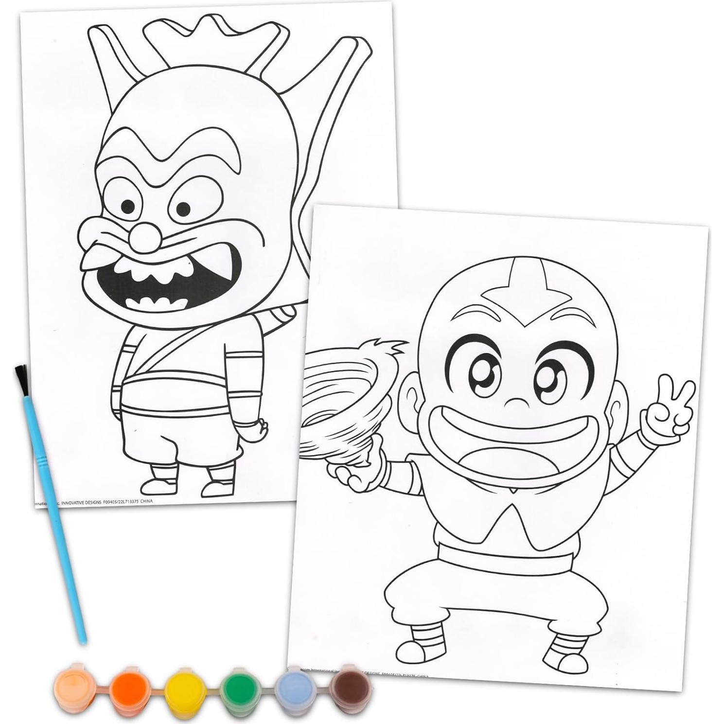 Conjunto de Pósters para Pintar Avatar La Leyenda de Aang