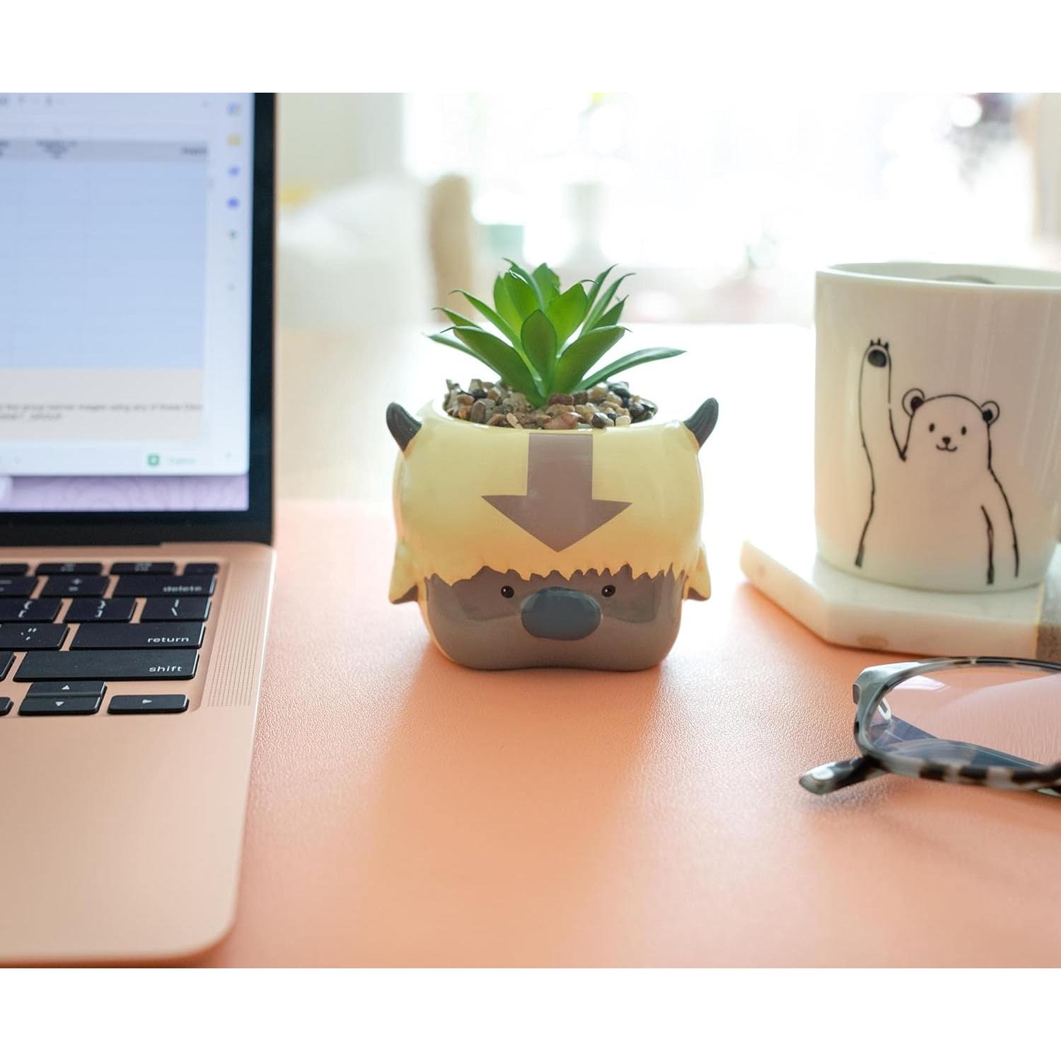 Maceta de Cerámica Appa 15.24 cm con Suculenta Artificial Silver Buffalo