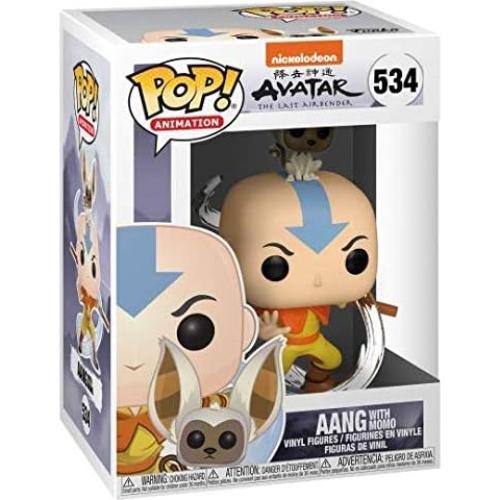 Figura de Vinilo Funko POP Avatar Aang con Momo 9.5 cm