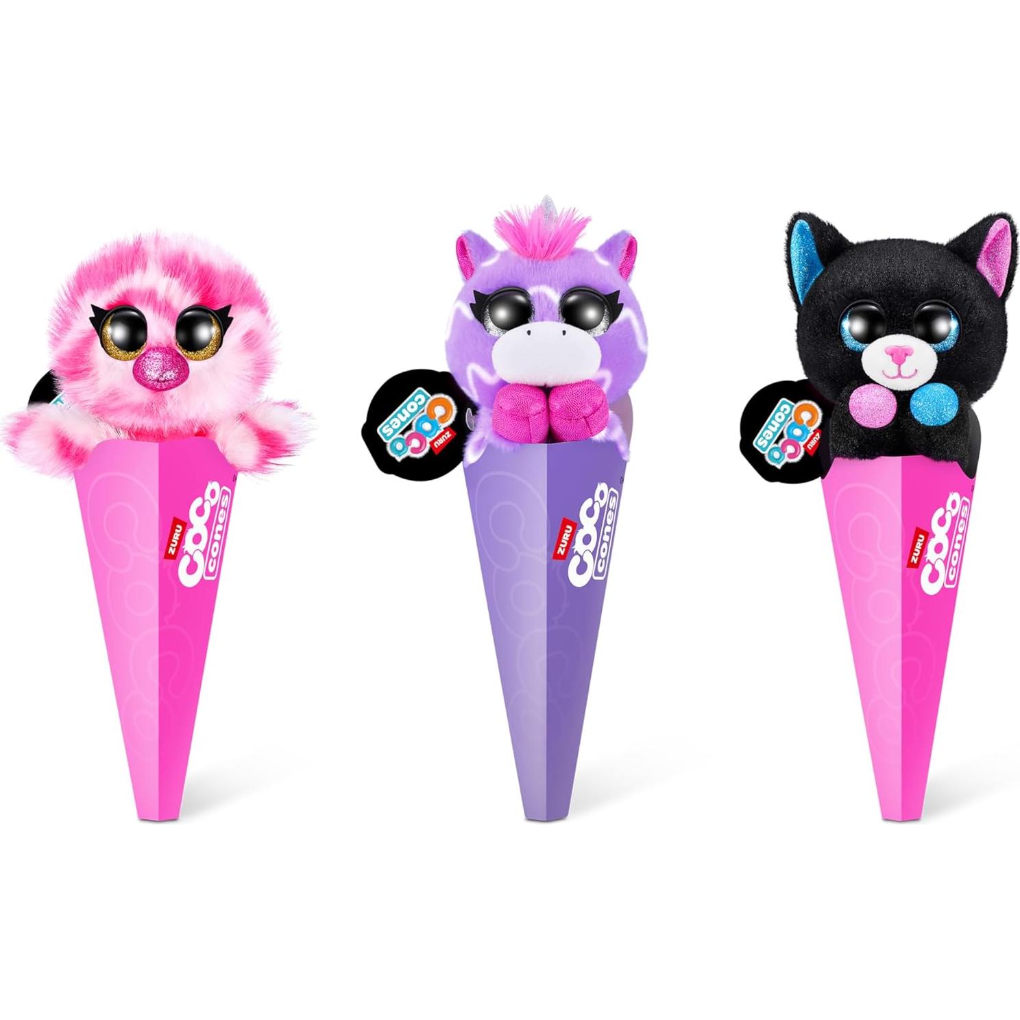 Coco Sorpresa Neón - Paquete de 3 Peluches ZURU con Sorpresa