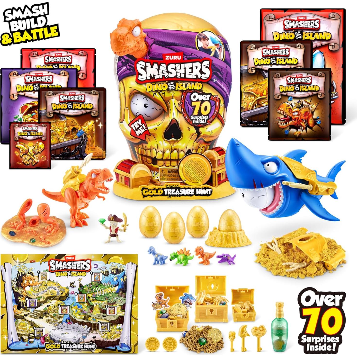 Caza del Tesoro de Oro Smashers Isla Dino ZURU - Juguete Interactivo