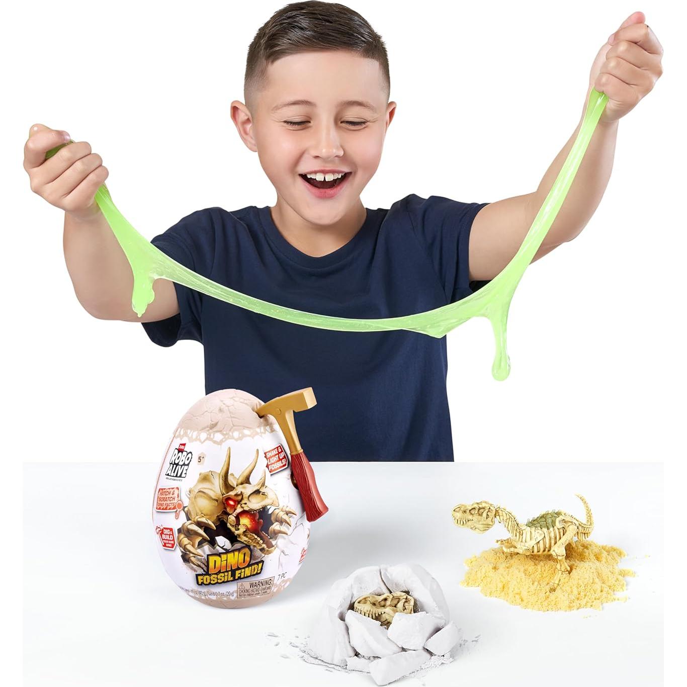 Robo Alive Mini Dino Fossil Find ZURU 2 Pack Troodon Kosmoceratops