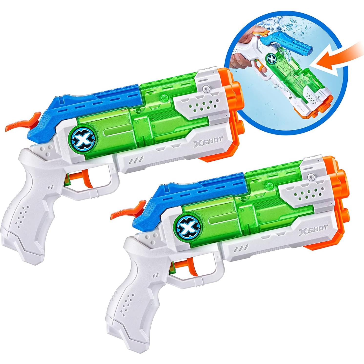 Lanzadores de Agua X-SHOT Micro Rellenado Rápido - 2 Paquete