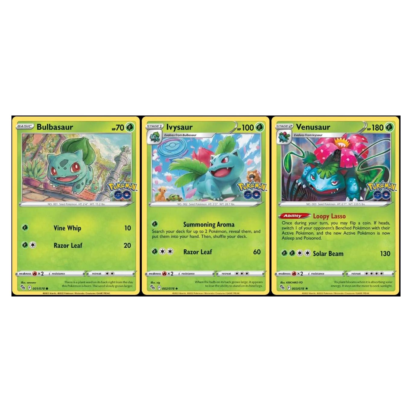 Lote de Cartas Pokémon GO Venusaur 003/078 - Evolución