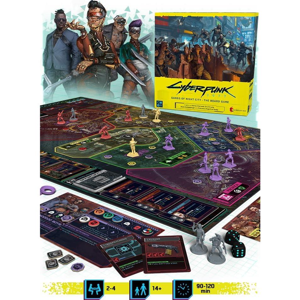 Juego de Mesa Cyberpunk 2077: Pandillas de Night City - CMON