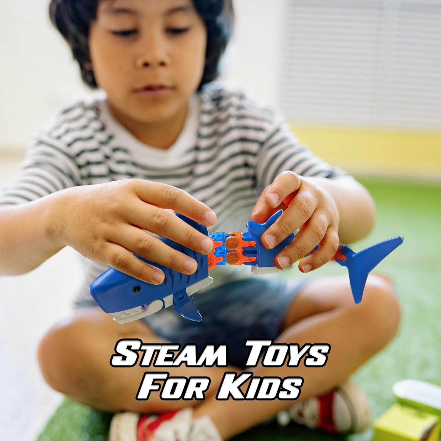 Combo Criaturas Klixx Oceánicas - Tiburón y Cangrejo, Juguetes Fidget