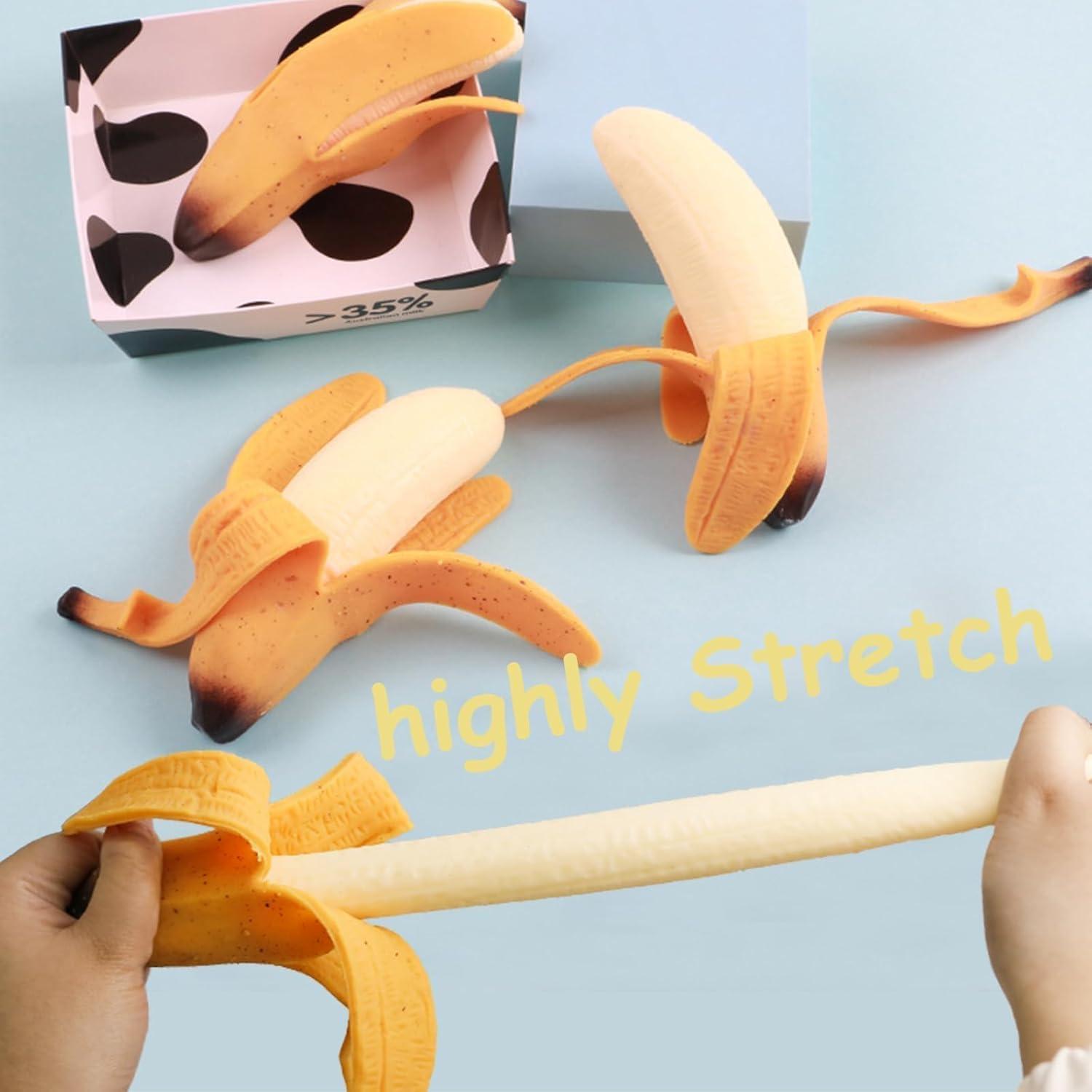 3 Piezas Juguetes Squishy Plátano Alivio Estrés TPR SHEHARUHI