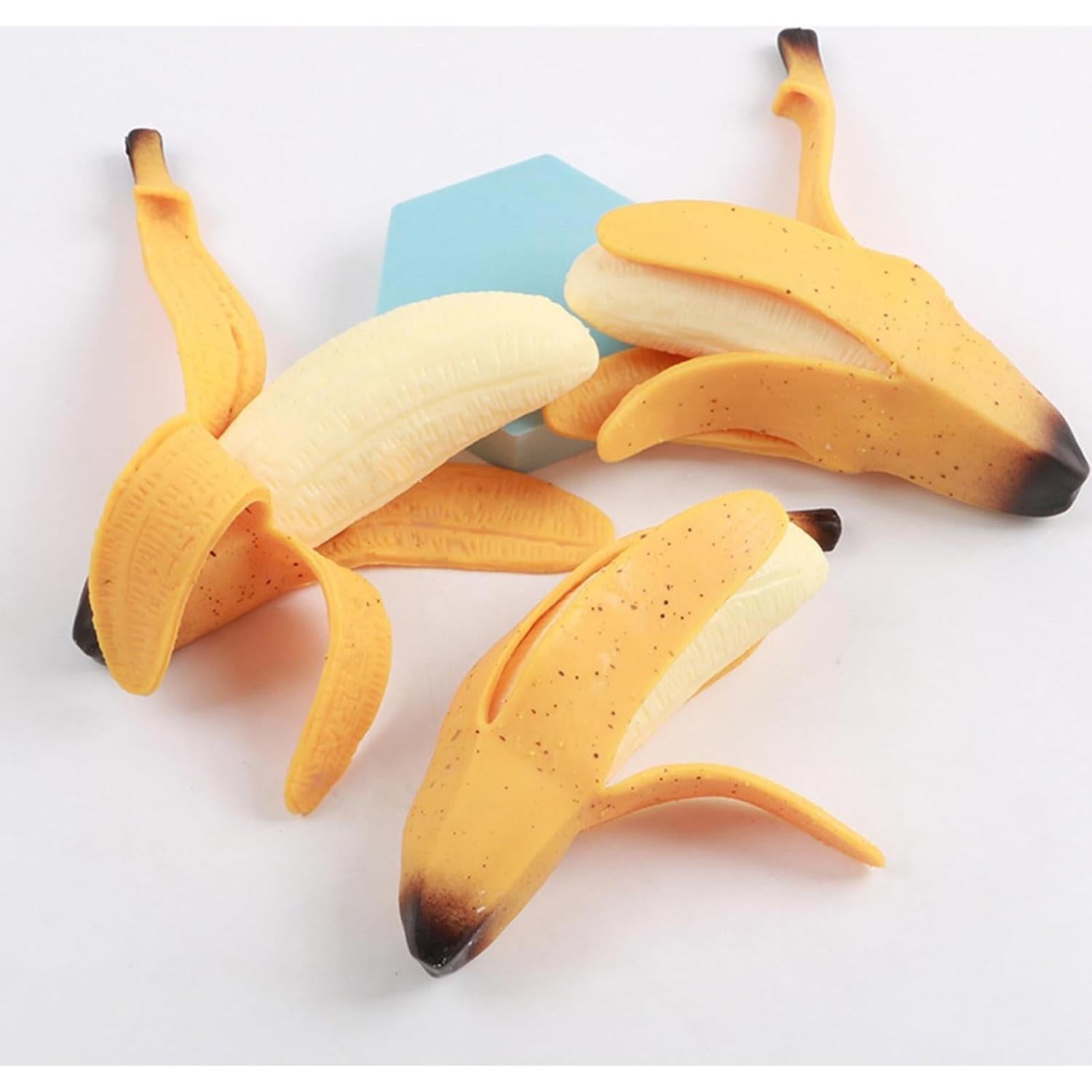 3 Piezas Juguetes Squishy Plátano Alivio Estrés TPR SHEHARUHI