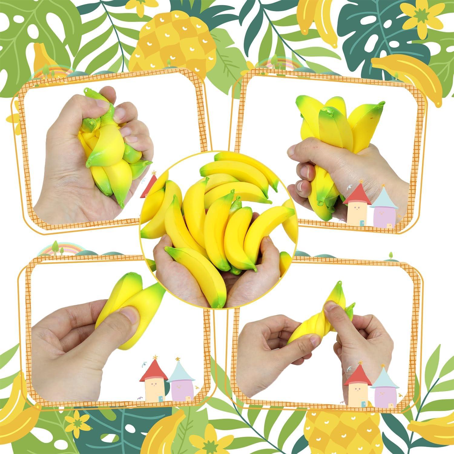20 Juguetes Antiestrés Banana Lohoee - Alivio para Niños y Adultos
