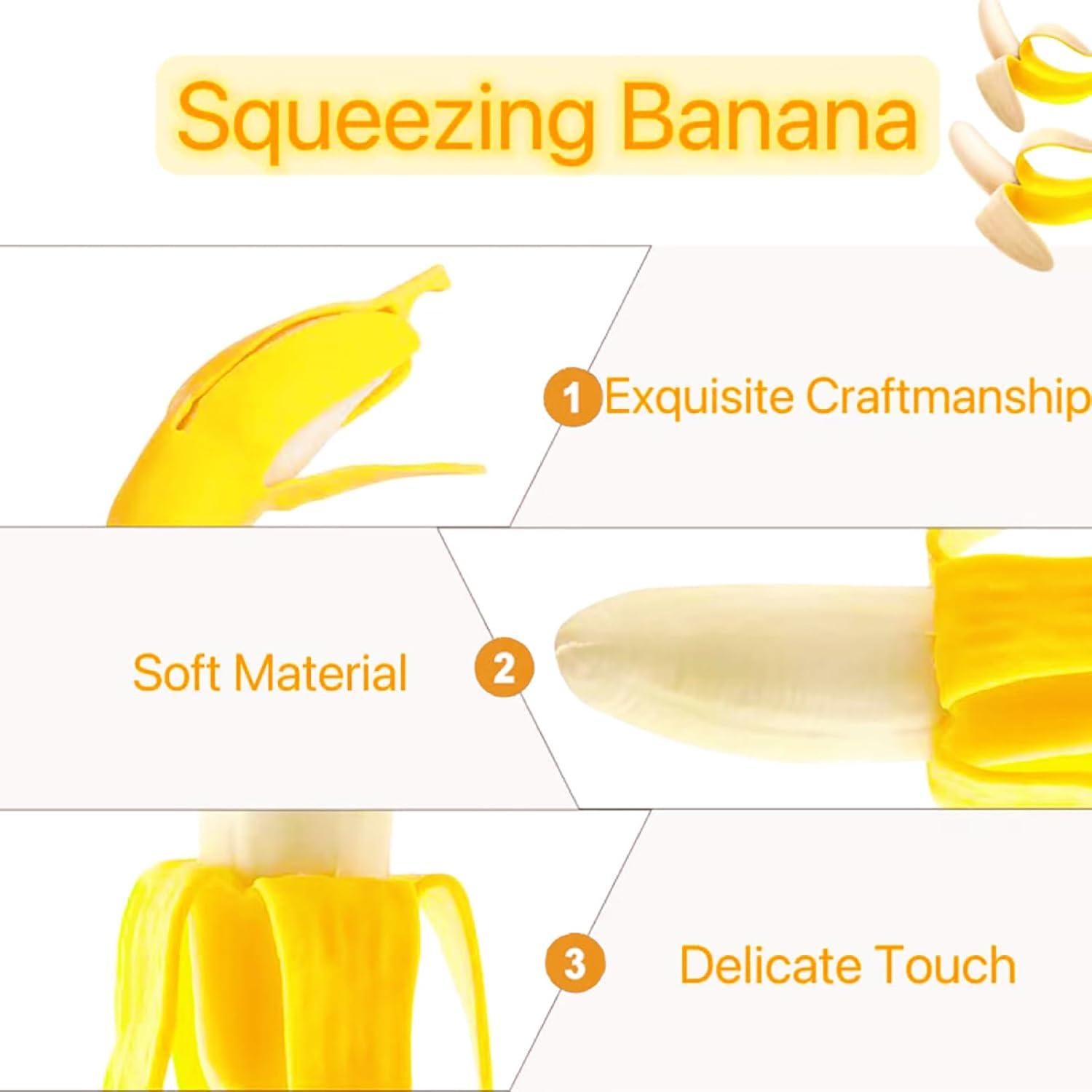 Pelota de Estrés AiSiXin Plátano Aplastable 17 cm