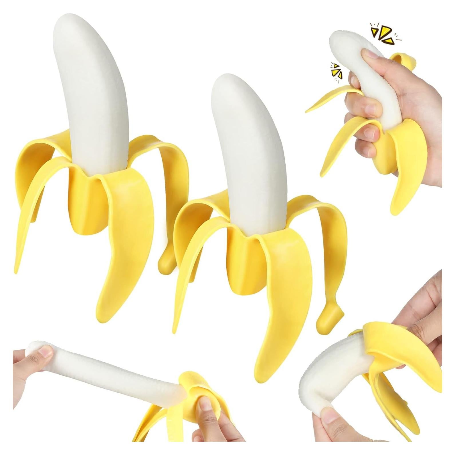 Juguete Antiestrés de Plátano Kawaii Chivao - 2 Piezas