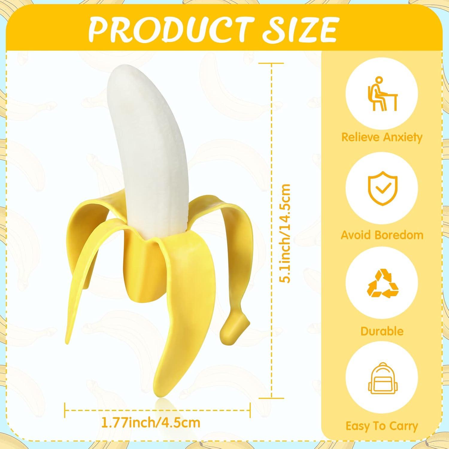 Juguete Antiestrés de Plátano Kawaii Chivao - 2 Piezas