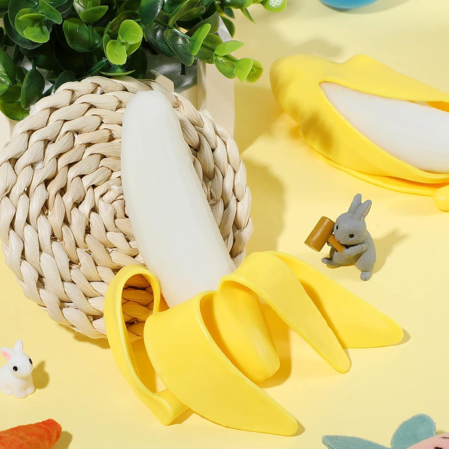 Juguete Antiestrés de Plátano Kawaii Chivao - 2 Piezas