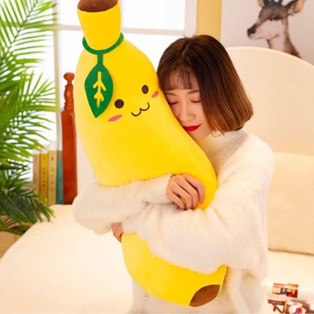 Almohada de Peluche de Plátano 48cm OUKEYI - Suave y Bonita
