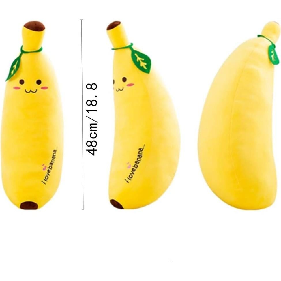 Almohada de Peluche de Plátano 48cm OUKEYI - Suave y Bonita