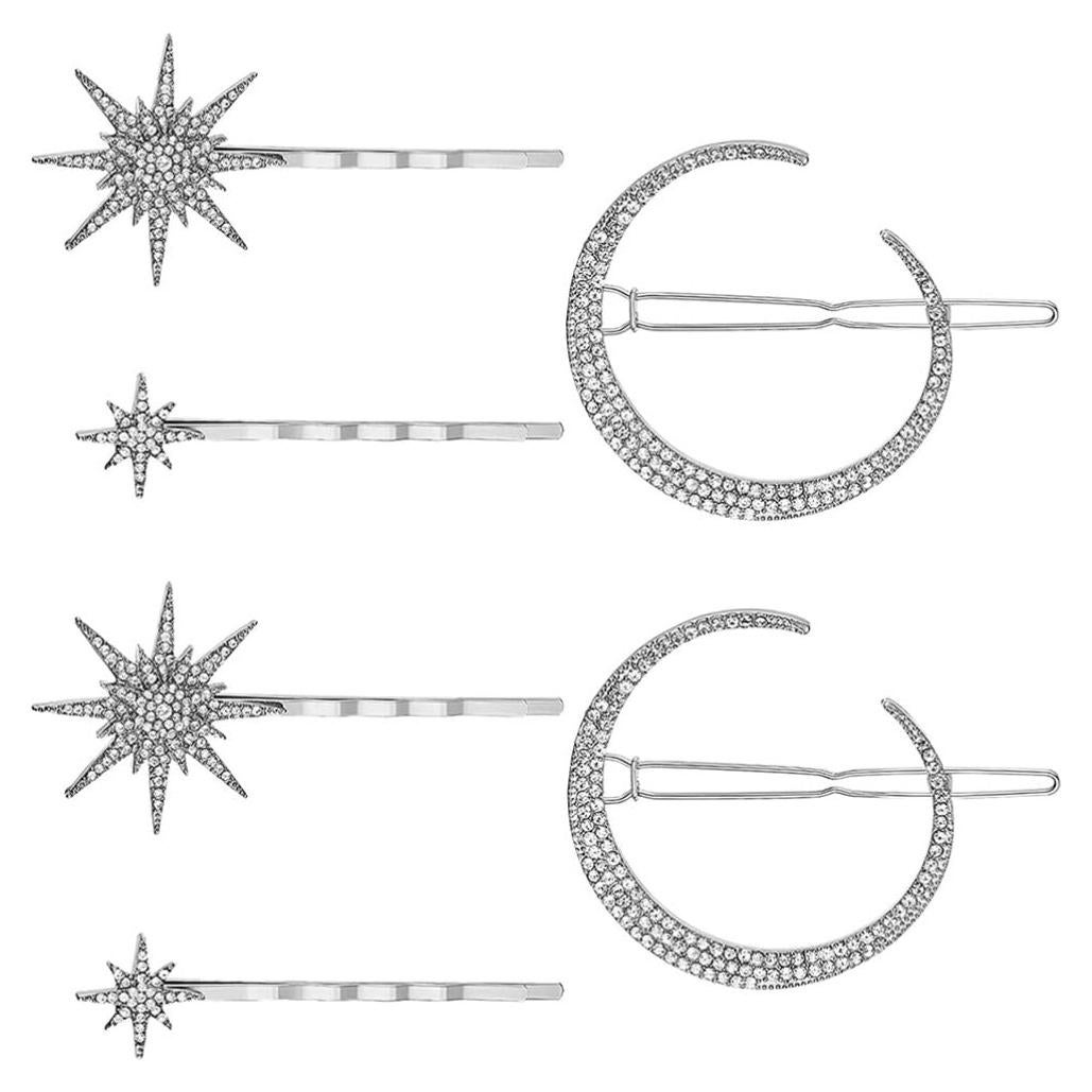 Clips para el Cabello Beaupretty Luna y Estrella Vintage 6 Piezas