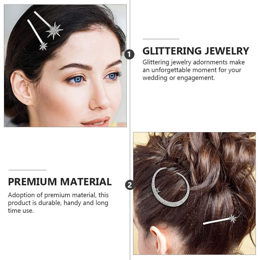 Clips para el Cabello Beaupretty Luna y Estrella Vintage 6 Piezas